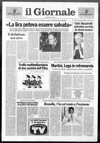 Il giornale : quotidiano del mattino